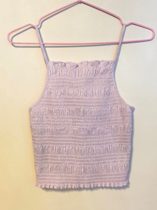 Forever 21 Tops - Forever 21 High Neck Smocked Cami Tank Top Light Purple Womens Size Medium NWT